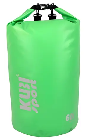KUBISPORT Bootstasche 60 l grün / Wasserdicht / Für Camping und Wassersport