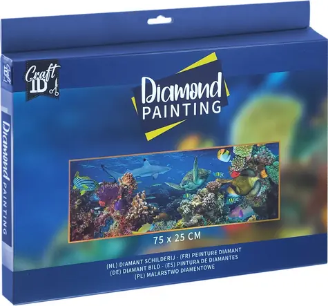 CRAFT ID Diamantmalerei Unterwasserwelt / 75x25 cm