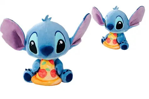 Simba Plüsch-Stitch mit Pizza / 25 cm / Disney Stitch / ab 0 Monaten