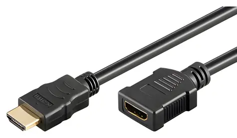 Neutrales HDMI 2.0 / Verlängerungskabel / HDMI-HDMI / 2 m / vergoldete Anschlüsse / schwarz