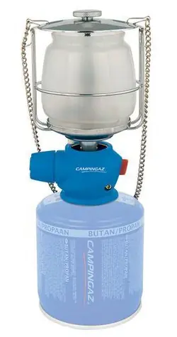 CAMPINGAZ Lumostar PLUS PZ / Gas-Campinglampe / 10-80W / Piezozündung / Brenndauer 12 Stunden
