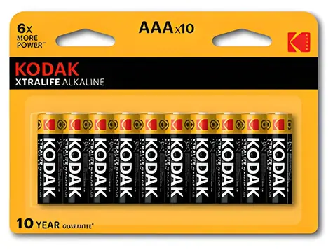 Kodak XTRALIFE AAA / Alkaline-Batterie / 10 Stück