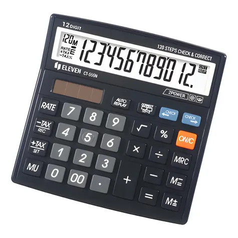 Eleven CT555N schwarz / Tischrechner / zwölfstellig