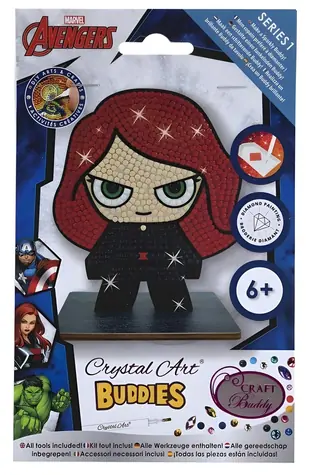 CRYSTAL ART Diamantmalerei Schwarze Witwe Figur / 11 cm