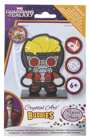 CRYSTAL ART Diamantmalerei Star-Lord Figur / Mit Ständer