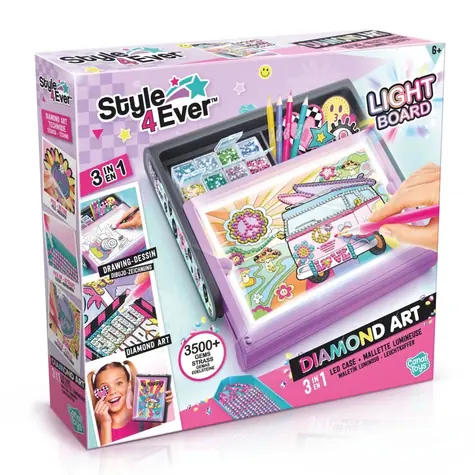 STYLE4EVER Diamantmalerei 3-in-1 Leuchtetui / ab 6 Jahren