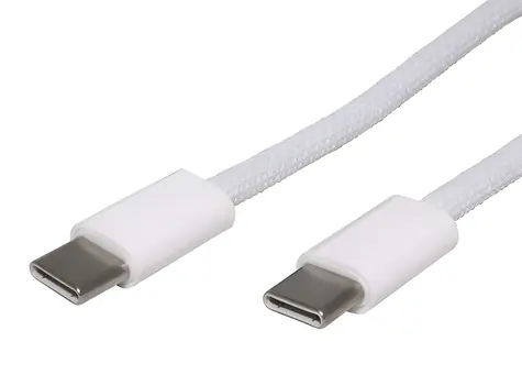 Value USB-C-Kabel - weißes USB-C-Kabel / Datenkabel / 60 W / 1 m