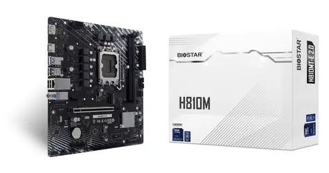 Biostar H810MTE 2.0 / Mainboard / LGA1851 / 2x DDR5 / PCIe x16 / GLAN / mATX