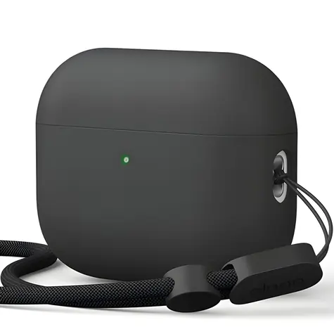 Elago AirPods Pro 3 Liquid Hybrid Strap Case schwarz / Hülle / Mit Tragegurt