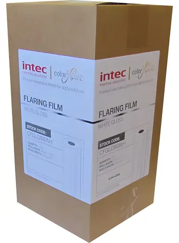 Intec ColorFlare weiß / Laminierfolie / 320 mm x 300 m / partiell glänzend / 3"