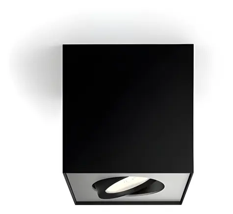 Philips Box 4,5W schwarze LED-Deckenleuchte / 500lm / 2200-2700K / IP20
