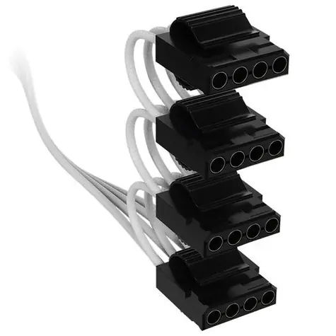 Corsair Premium Sleeved weiß / Molex-Kabel / Typ 5 / 4X 4-Pin Molex