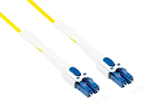 Good Connections gelbes optisches Patchkabel / LC/LC / UNIBOOT Duplex / Singlemode OS2 / 15 m