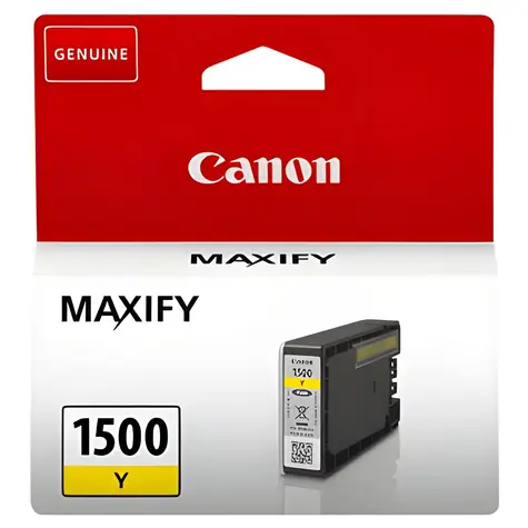 Canon PGI-1500 Y gelb / Originalpatrone / 4,5 ml / für MAXIFY MB2050, MB2150, MB2155, MB2350, MB2750, MB2755