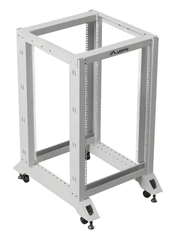 Lanberg Open Rack 18U grau / Offenes Rack / 19" / 600 x 800 mm / Tragfähigkeit 600 kg