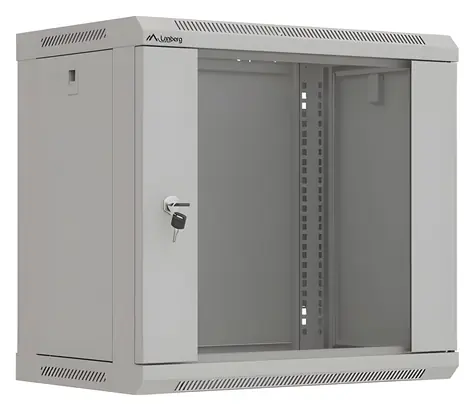 Lanberg WF03-5309-10S grau / Wandschrank / 19" / 9 HE / 540 × 350 mm / Glastür