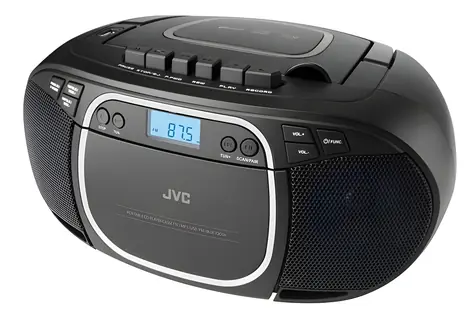 JVC RC-E451B schwarz / Tragbarer Player / CD / Kassette / FM / Bluetooth / USB / 3,2 W