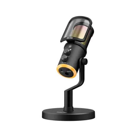 Genius MIC-S400U schwarz / Streaming-Mikrofon / USB-C / Niere / RGB