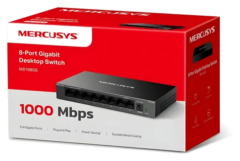 Mercusys MS108GS / Switch / 8x Gigabit LAN / Desktop / unmanaged