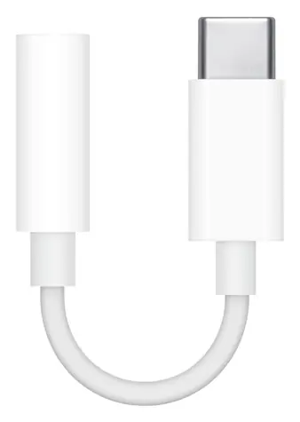 Apple USB-C auf 3,5-mm-Klinkenadapter, weiß / Adapter / USB-C / 3,5-mm-Klinkenstecker