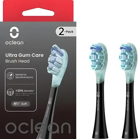 Oclean Ultra Gum Care Bürstenkopf UG02 schwarz (2 Stück) / Universeller Ersatzkopf für Oclean Zahnbürsten