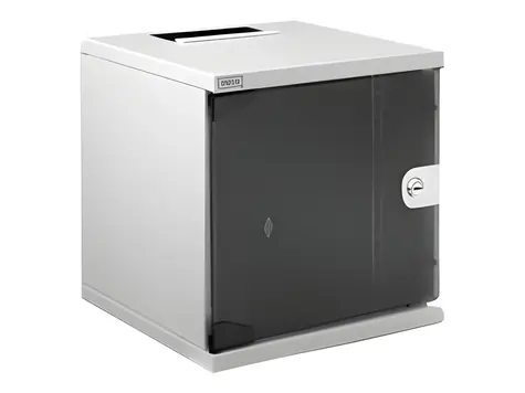 Digitus Wandschrank 10" 254 mm 6 HE grau / Schrank / Glastür / Tragfähigkeit 30 kg / IP20