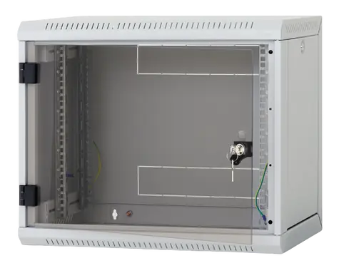 Triton RUA-06-AS6-BAX-A1 / Wandrack / 6 HE / 600 x 595 mm / Glastür / abnehmbare Seitenwände / schwarz