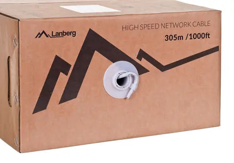 Lanberg LCU6-12CU-0305-S grau / Netzwerkkabel / Cat6 / U/UTP / 305 m