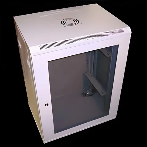 DATACOM 19"-Rack, einteilig, 15 HE / Rack / Wandmontage / Tiefe 440 mm / grau