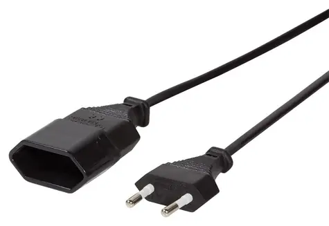 LogiLink schwarz / Stromkabel / CEE 7/16 Stecker - Buchse / 2 m
