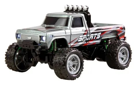 AMEWI RC Monstertruck, DieCast, grau / 1:64 / RTR / 2,4 GHz / ab 6 Jahren