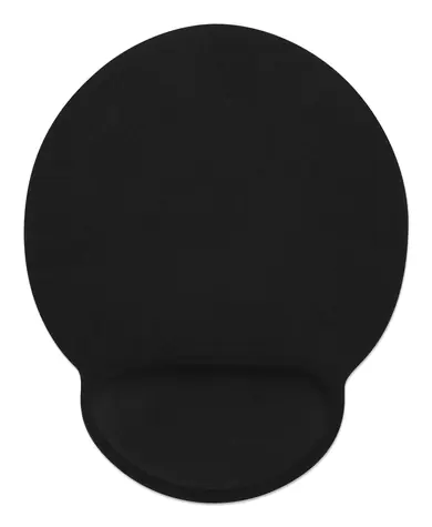Manhattan Gel-Mauspad mit Handgelenkstütze, Schwarz / Mauspad / Textiloberfläche / Wasserdicht