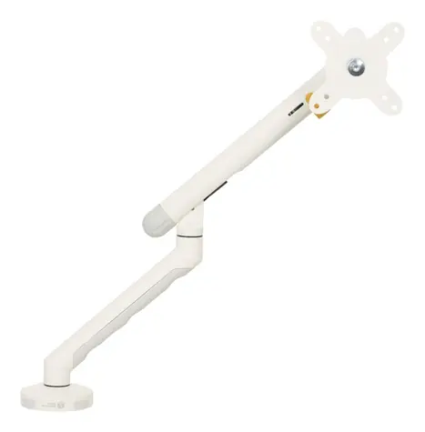 BakkerElkhuizen BE Flexibler Einzelmonitorarm, weiß / Tischmonitorarm / VESA 75x75-100x100mm / Tragfähigkeit 10 kg