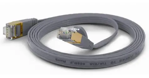 Wantec graues Patchkabel / F/FTP / Cat6a / 2 m / RJ-45