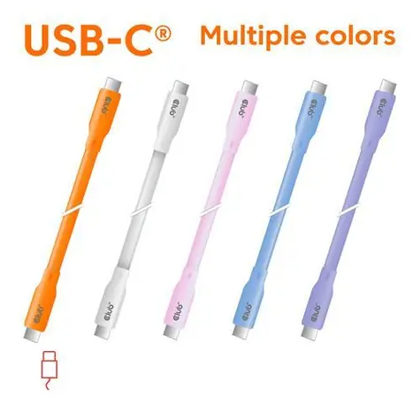 Club3D CAC-3000 orange / Kabel USB-C / USB4 Gen2x2 / PD 240W / 20 Gbit/s / 2 m