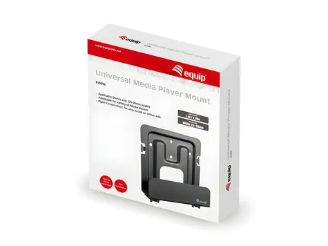 Equip 650896 schwarz / Wandhalterung für Mediaplayer / Tragkraft 1 kg / Gerätebreite 25-39 mm