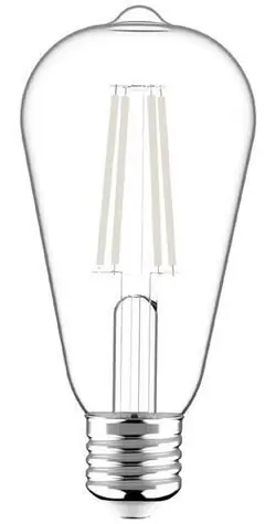 Avide AWLFST64WW-8,5W / LED-Lampe / Glühfaden ST64 / E27 / 2700K warmweiß / 1055 lm