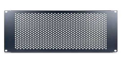Inter-tech 88887321 / 19"-Rack-Blindplatte / 4 HE / Stahl / Schwarz