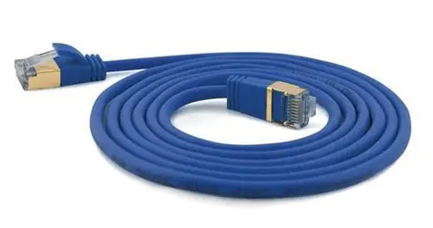 Wantec blau / Patchkabel / Cat7 S/FTP / RJ-45 / 0,1 m
