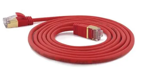 Wantec rot / Patchkabel / Cat7 S/FTP / RJ-45 / 0,1 m