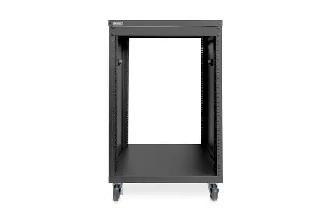 Digitus Universal schwarz / Rack / 19" / 16 HE / Tragfähigkeit 136 kg / mit Rollen