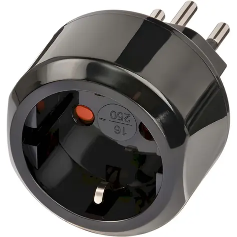 Brennenstuhl Reiseadapter CH schwarz / Reiseadapter / 10 A / 250 V