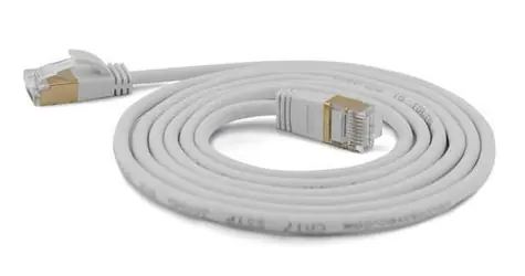 Wantec graues Patchkabel / Cat7 S/FTP / RJ-45 / 0,25 m