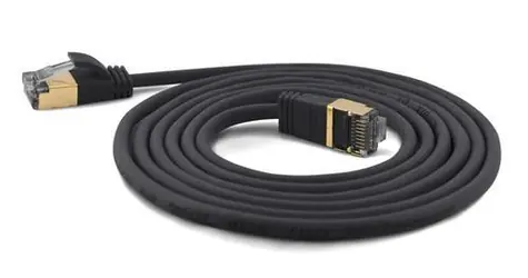 Wantec Cat7 S/FTP 10m schwarz / Patchkabel / RJ-45 / LSZH / 10 Gbit/s