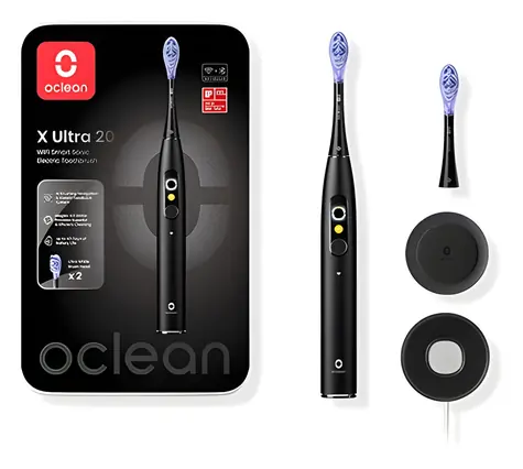Oclean X Ultra 20 schwarz / Schallzahnbürste / KI-Sprachführung / 84.000 Vibrationen / Bluetooth