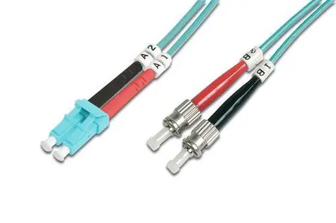 Digitus Optisches Patchkabel LC-ST / Multimode OM3 / Duplex / 50/125 µm / 5 m