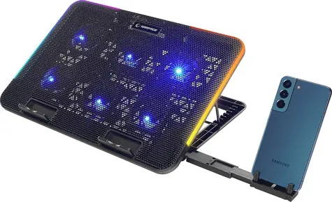 Rampage Sixpower R9 / Kühlpad / für 15,6"-Laptops / RGB / einstellbar