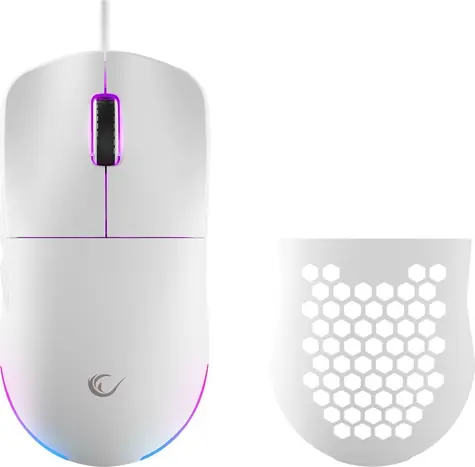Rampage Blink weiß / Gaming-Maus / optisch / 12800 DPI / RGB / USB