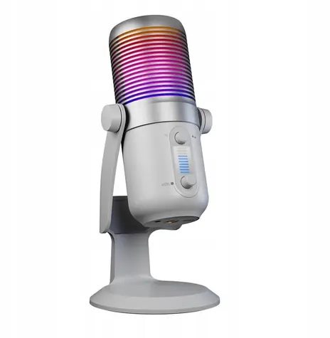 Rampage Diyez RGB weiß / Desktop-Mikrofon / kapazitiv / 3,5-mm-Miniklinke / USB-C