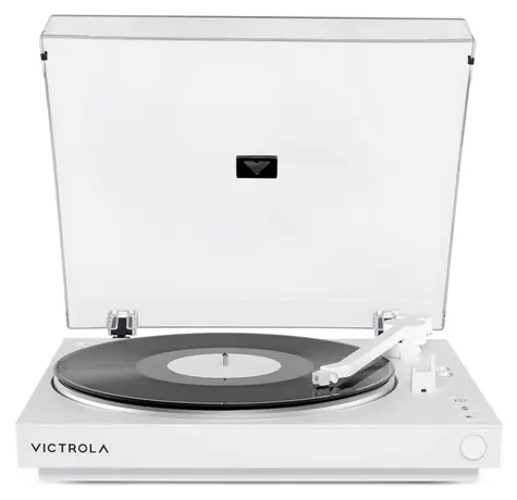 Victrola VPT-800-WHT-INT weiß / Automatischer Plattenspieler / 2 Geschwindigkeiten / BT / RCA / Vorverstärker